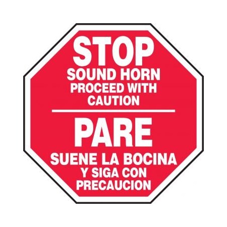 BILINGUAL Safety Sign SOUND HORN SBMVTR502VS